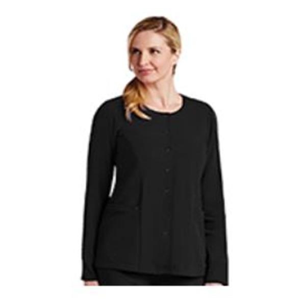 Grey's Anatomy (TM) Jacket Warm-Up Poly/Ryn/Spndx Greys Anatomy W Blk Lg 2Pckt Each - 2407-01-L