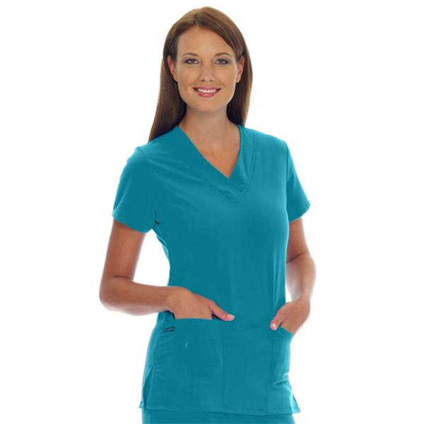 White Swan Uniform. Shirt Scrub Jockey Womens X-Large Teal Ea - 2206-017-XL