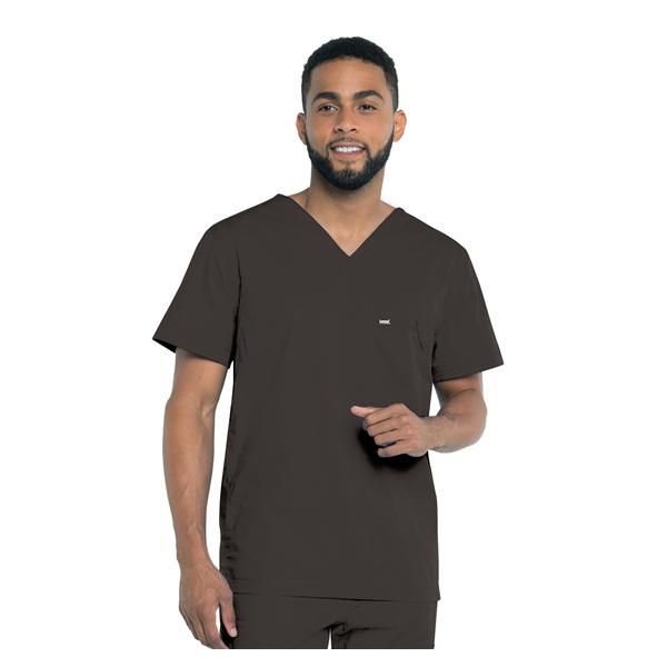 Landau Uniforms Shirt Scrub Mens Large Black Ea - 4127-BKRPS