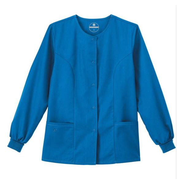 White Swan Uniform. Jacket Warm-Up Poly/Ctn W Rylblu Sm 28" 2Pckt Ea - 14740-064-S
