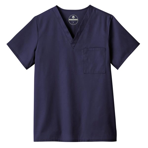 White Swan Uniform. Shirt Scrub Unisex 2X Large Navy Ea - 14900-0142XL