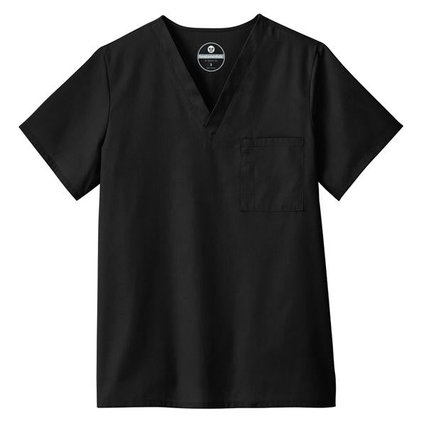White Swan Uniform. Shirt Scrub Unisex X-Small Black Ea - 14900-015-XS