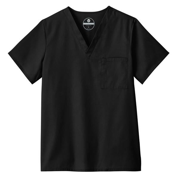 White Swan Uniform. Shirt Scrub Unisex 4X Large Black Ea - 14900-0154XL