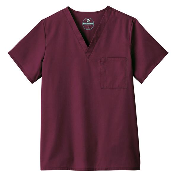 White Swan Uniform. Shirt Scrub Unisex X-Large Wine Ea - 14900-038-XL