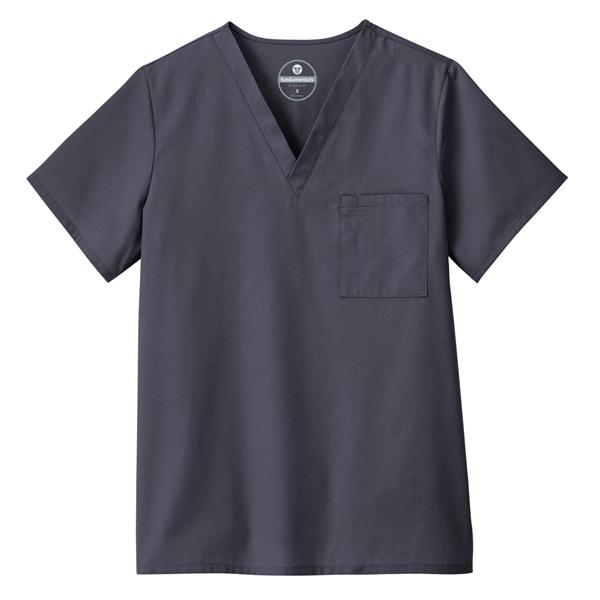 White Swan Uniform. Shirt Scrub Unisex 5X Large Charcoal Ea - 1490010045XL