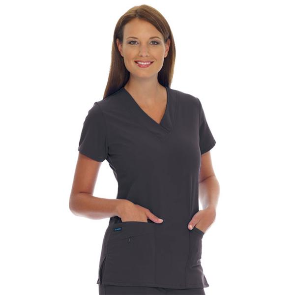 Jockey (TM) Scrubs Shirt Scrub Womens Large Charcoal Ea - 2206-1004L