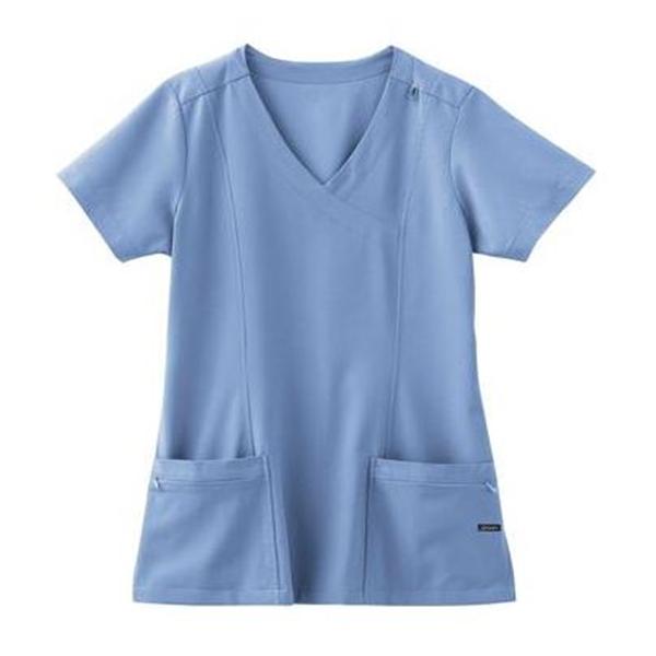 White Swan Uniform. Shirt Scrub Jockey 2306 Womens Small Ceil Blue Ea - 2306-046-S