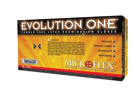Microflex Medical Evolution One Exam Glove X-Large NonSterile Latex Standard Cuff Length Fully Textured White Not Chemo Approved - EV-2050-XL