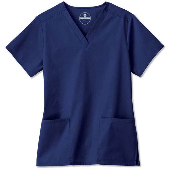 White Swan Uniform. Shirt Scrub Fundamentals Womens Large Navy Ea - 14700-014-L