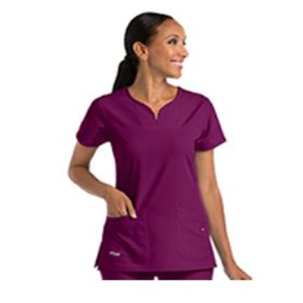 Grey's Anatomy (TM) Scrub Top Medium Wine Ea - 2121-65-M