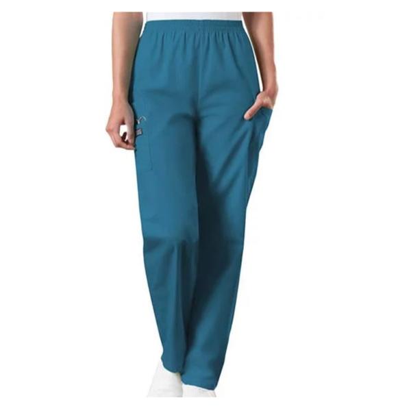 Cherokee Workwear Pant Scrub Cherokee 4200 Womens Medium Tall Caribbean Blue Ea - 4200T-CARW-M