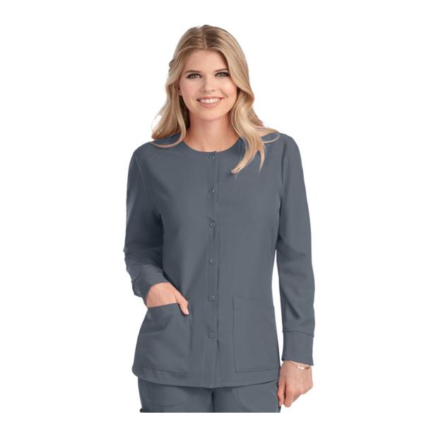 Skechers Jacket Scrub Polyester / Spandex Skechers Womens Pewter Small 2 Pockets Ea - SK401-18-S