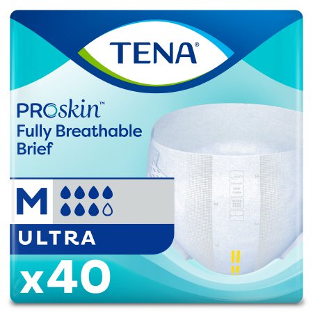 TENA ProSkin Ultra - Unisex Adult Incontinence Brief Medium Disposable Heavy Absorbency - 67200