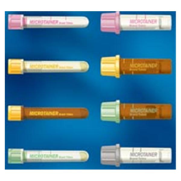 Becton-Dickinson Tube Capillary Vacutainer 400-600Ul 8Mm Plstc Sod Flrd/ Na2 Edt Gray 200/Ca - 365992