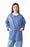 Medline - Lab Jacket Blue Large Hip Length Disposable - NONRP600L