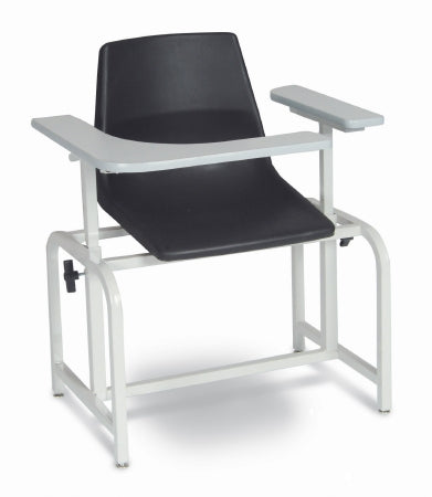 Winco Basic Blood Drawing Chair Single Adjustable Flip Armrest Black - 2571