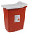 Cardinal SharpSafety Sharps Container 1-Piece 18-3/4 H X 18-1/4 W X 12-3/4 D Inch 12 Gallon Redd Hinged Lid - 8933