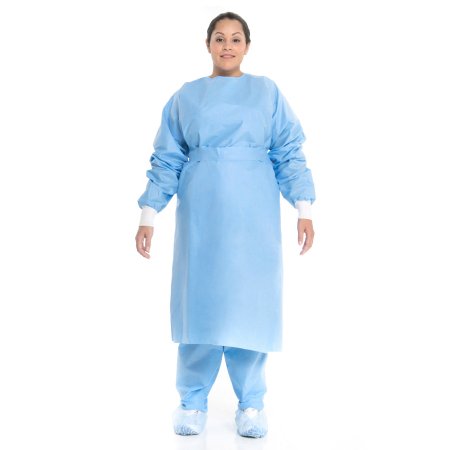 O&M Halyard - Protective Procedure Gown Large Blue NonSterile Not Rated Disposable - 69025