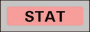 Precision Dynamics TimeMed Pre-Printed Label Timemed Advisory Label STAT Fluorescent Red / Gray 1-1/2 X 3/8 Inch - STSP-2406