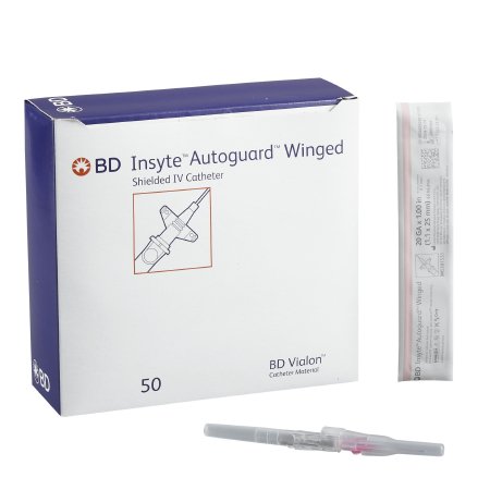 Insyte Autoguard - Peripheral IV Catheter 20 Gauge 1 Inch Retracting Safety Needle - 381533