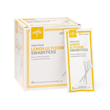 Medline - Oral Swabstick Rayon Tip Lemon Glycerin - MDS090600