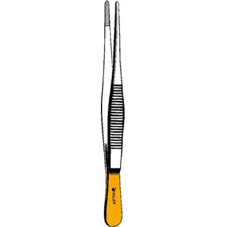 Sklar Sklar Dressing Forceps Potts-Smith 6 Inch Premium OR Grade Stainless Steel / Tungsten Carbide NonSterile NonLocking Thumb Handle Straight Cross Serrated Tips - 51-3460