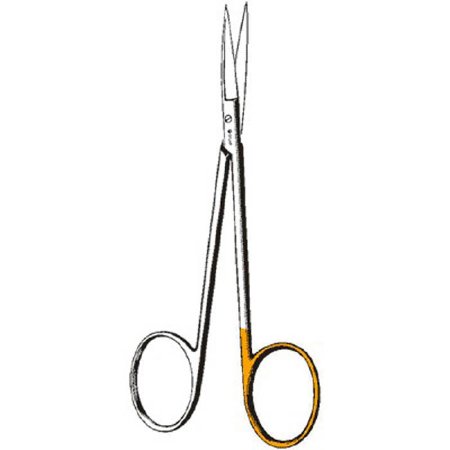 Sklarcut - Iris Scissors 4-1/2 Inch Length OR Grade Stainless Steel Finger Ring Handle Curved Sharp Tip / Sharp Tip - 15-3590