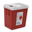 AutoDrop - Sharps Container 7-1/4 H X 6-1/2 W X 4-1/2 D Inch 2.2 Quart Red Base / White Lid Vertical Entry Rotating Lid - 1522SA