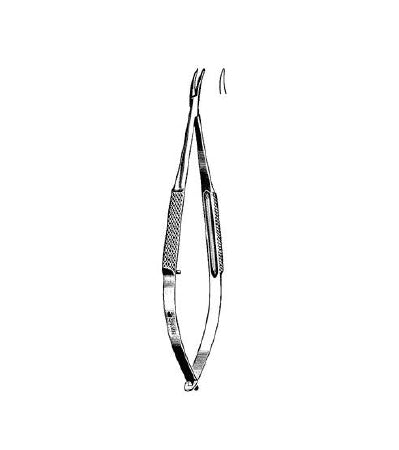 Sklar - Needle Holder 5-1/2 Inch Length Curved Smooth Tips Thumb Handle - 65-6452