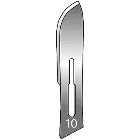 Sklar - Surgical Blade Stainless Steel No. 10 Sterile Disposable Individually Wrapped - 06-3100
