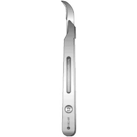 Sklar Sklar Scalpel Size 12 Stainless Steel / Plastic Flat Handle Sterile Disposable - 442827