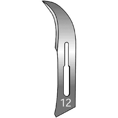 Sklar - Surgical Blade Carbon Steel No. 12 Sterile Disposable Individually Wrapped - 06-3012