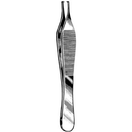 Sklar Surgi-OR Tissue Forceps Adson 4-3/4 Inch Mid Grade Stainless Steel NonSterile NonLocking Thumb Handle Straight Smooth Tips w/1 X 2 Teeth - 95-775