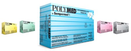 Ventyv Polymed Exam Glove Large NonSterile Latex Standard Cuff Length Fully Textured Ivory Not Chemo Approved - PM104