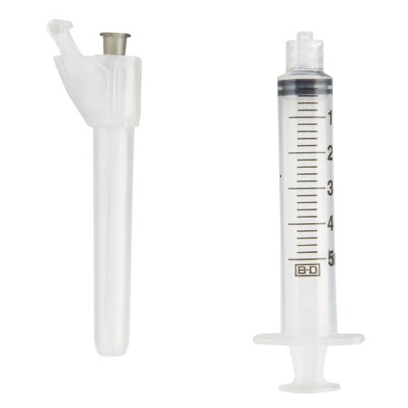 SafetyGlide - Syringe with Hypodermic Needle 5 mL 22 Gauge 1-1/2 Inch Regular Wall Sliding Safety Needle - 305907
