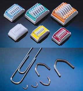 Horizon - Adhesive Cartridge Style Ligating Clip Titanium Medium Blue Clip 6 Clips - 002200