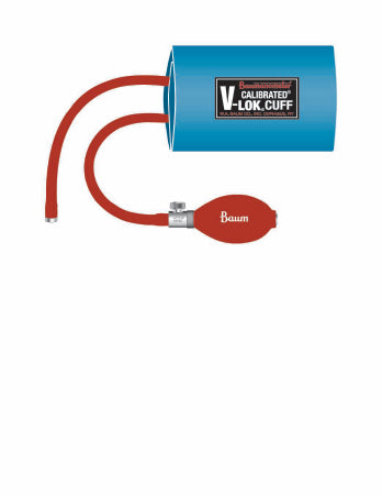 W.A. Baum Calibrated V-Lok Blood Pressure Cuff, Inflation Kit Newborn Arm X-Small 6 - 11 cm Polyester - 1823NL