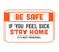 BeSafe Messaging Commercial Wall Decals - Orange & White, 6" x 9", Pack of 3