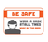 BeSafe Messaging Commercial Wall Decals - Orange & White, 6" x 9", Pack of 3