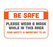 BeSafe Messaging Commercial Wall Decals - Orange & White, 6" x 9", Pack of 3