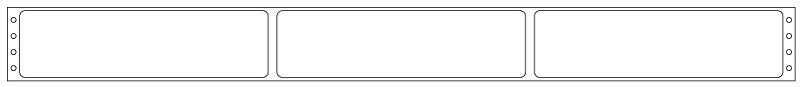 Medical Labels - Impact Labels, Three Wide EDP, 3-1/2" x 15/16"