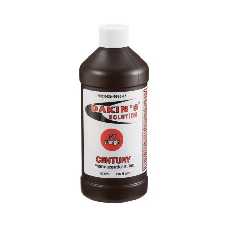 Dakin's Solution Half Strength - Wound Cleanser 16 oz. Twist Cap Bottle NonSterile Antimicrobial - 00436093616