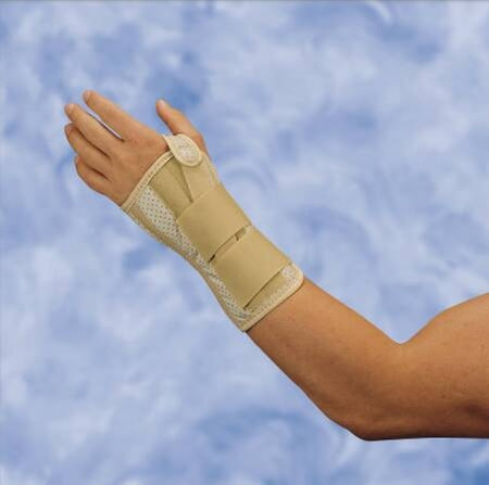 Deroyal Wrist Splint  Vinyl Left Hand Tan Small - 0513D31