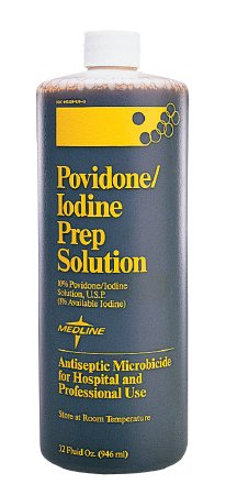 ReadyPrep - Skin Prep Solution 16 oz. Bottle 10% Strength Povidone-Iodine NonSterile - Medline - MDS093906