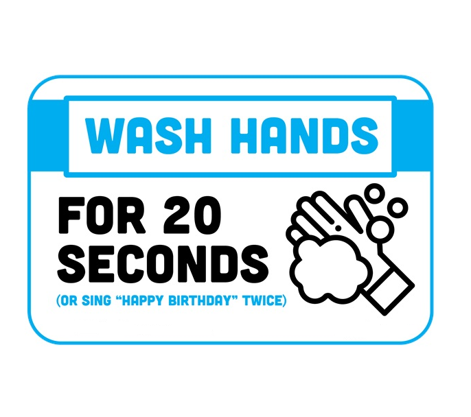 BeSafe Messaging Education Wall Decals - Blue & White, 6" x 9", Pack of 3