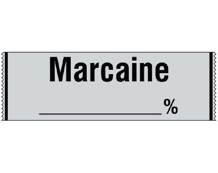 Shamrock - Drug Label Anesthesia Label Marcaine______% Gray 1/2 X 1 Inch - SA-306