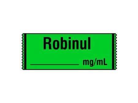 Shamrock - Drug Label Anesthesia Label ROBINUL / _____ mg / mL Green 1/2 X 1 Inch - SA-312