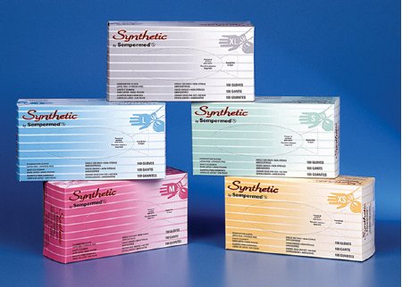 Sempermed Synthetic - Exam Glove Small NonSterile Vinyl Standard Cuff Length Smooth Clear Not Chemo Approved - EVNP102