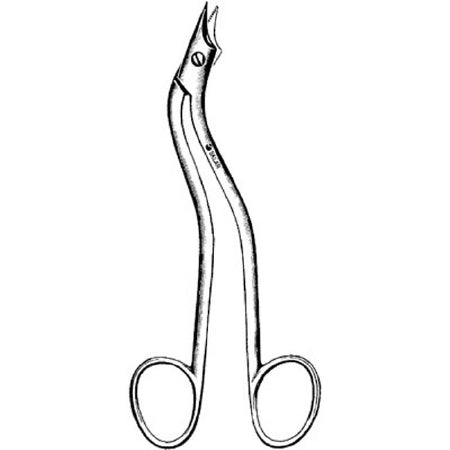 Sklar Sklar Suture Scissors Heath 6-1/4 Inch Length OR Grade Stainless Steel NonSterile Finger Ring Handle Curved Sharp/Sharp - 24-1962