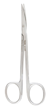 Miltex Miltex Suture Scissors Littler 4-5/8 Inch Length OR Grade Stainless Steel (German) NonSterile Finger Ring Handle Curved Blade Sharp/Sharp - 21-536